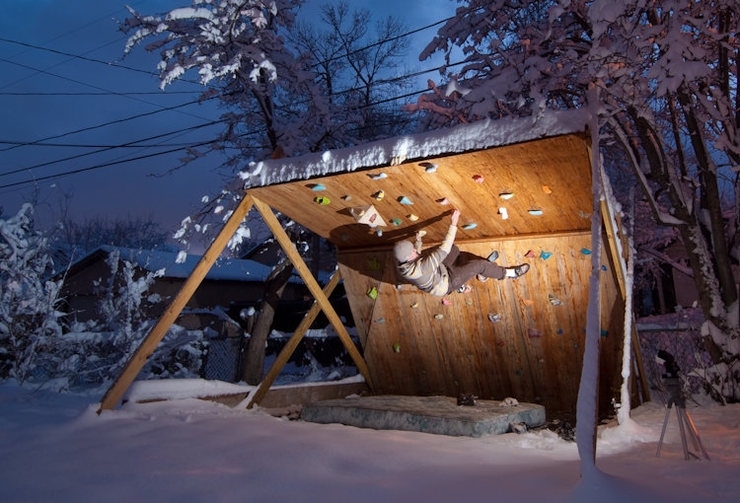 Escalando bajo nieve