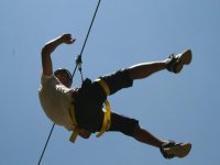 Excitement on the zip line 