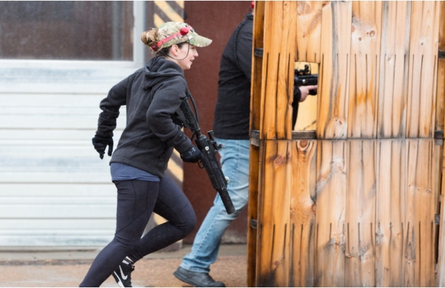  En el Laser Tag Game 