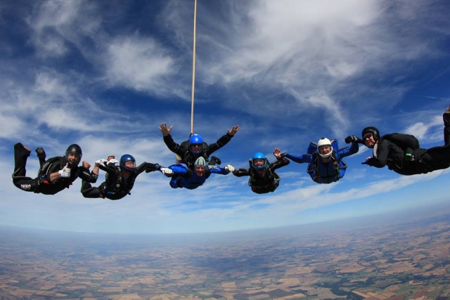  paracaidismo en formación 