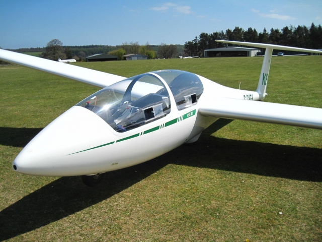  Uno de nuestros planeadores en Devon & Somerset Gliding Club 