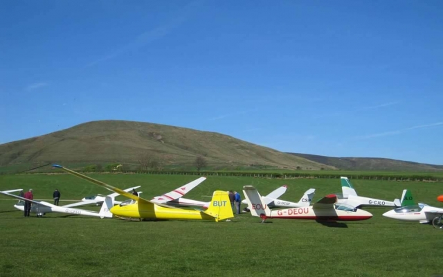 Los planeadores en Bowland Forest Gliding Club 
