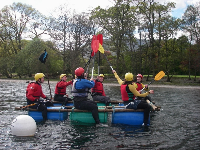  Lake District Stag Group Raft Building 