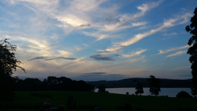 Puesta de sol sobre Loch Ken