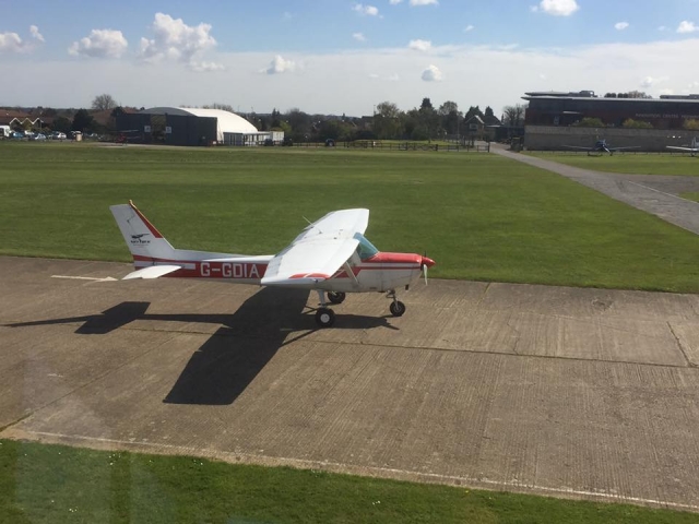  En la pista del aeropuerto de Rochester 