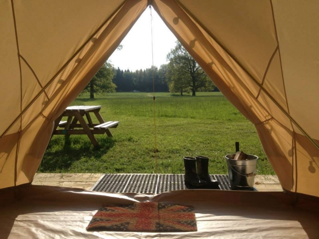  Una de nuestras carpas Bell para acampar 