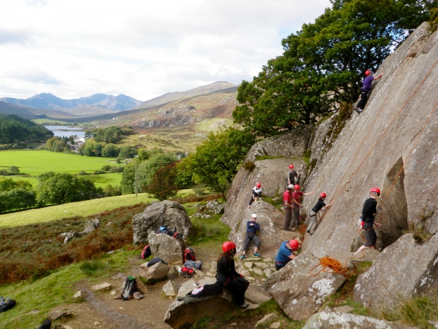  Escalada en vista de Snowdon 