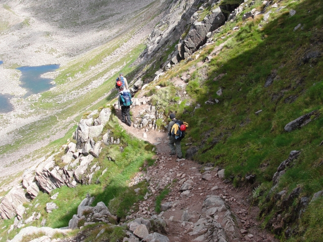  descendió el Goat Track a Coire an t-Sneachda 