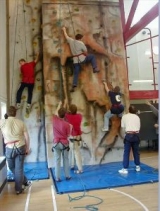  En su escalódromo cubierto 