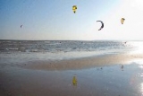 Camber Sands en la frontera de Kent y Sussex 