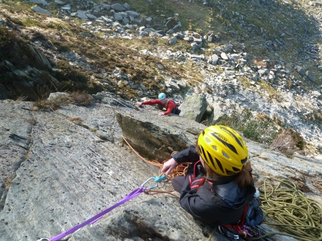  Clientes en Milestone Buttress, Tryfan 