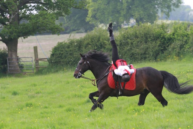  Practicando algunas acrobacias en The Horse Activity Center 