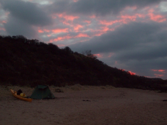  Playa y puesta de sol 