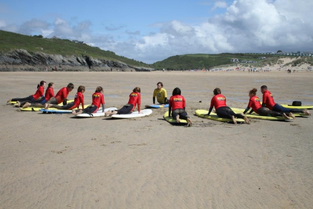  Surfeando en Crantock Bay. 