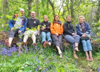  Tomando un descanso para tomar fotos. 