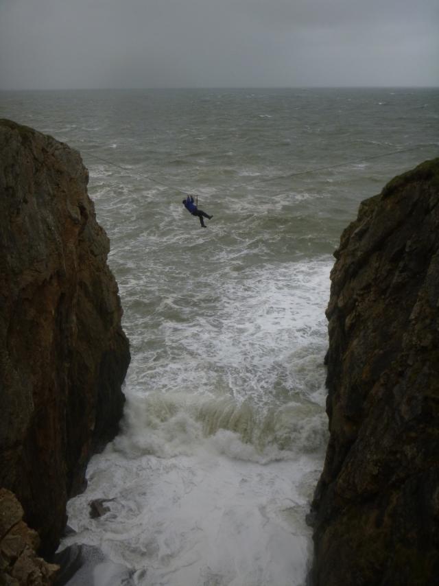  South Pembroke Tyrolean Traverse 