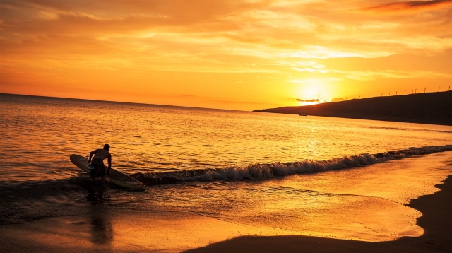 Listo para el paddle board 