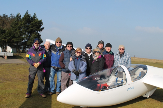 Miembros del club en Long Mynd 
