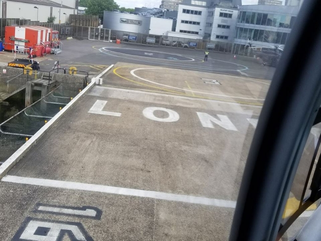 en el helipuerto 