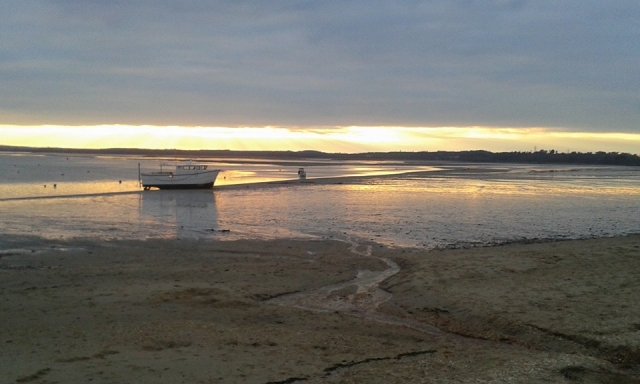 ¡Mire la hermosa puesta de sol! 