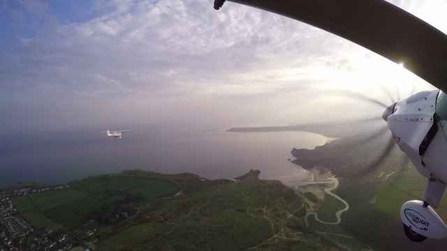  Las impresionantes vistas en el Centro de vuelo de Gower 