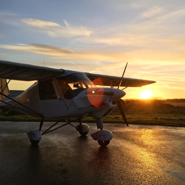  El avión en el Centro de vuelo de Gower 