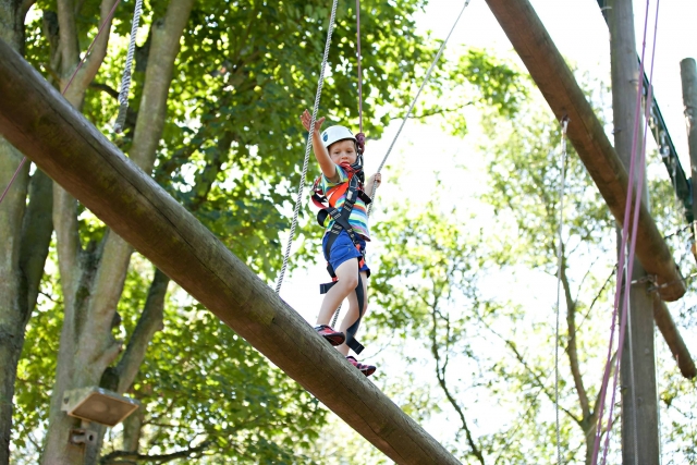  ¡Cuerdas altas en Hilltop Outdoor Center!