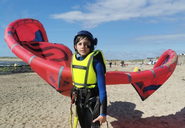  Listo para mi lección de kitesurf 