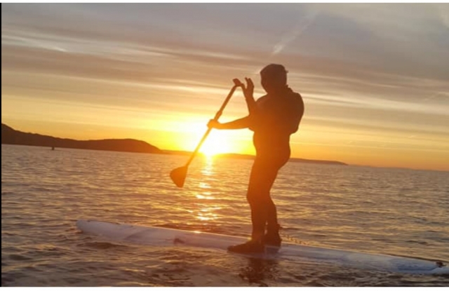  SUP en el atardecer