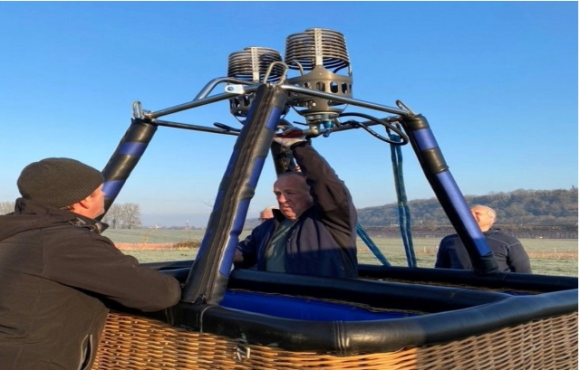  Colocando el globo aerostático
