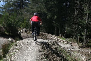 Paseo guiado en bicicleta de cerro de día completo en Llangollen