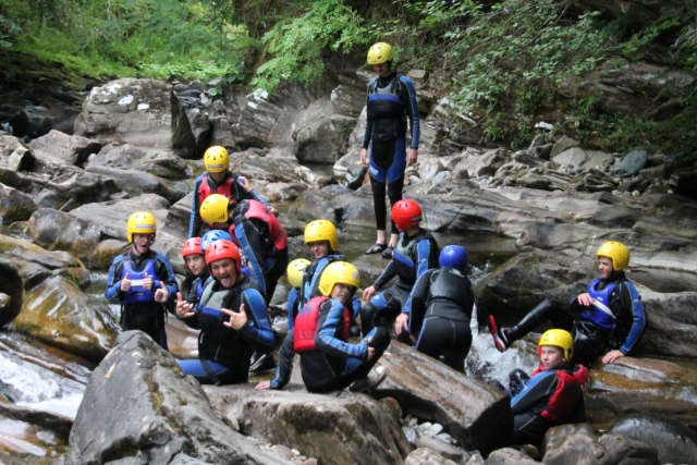 Grupo en Keltneyburn Canyon 