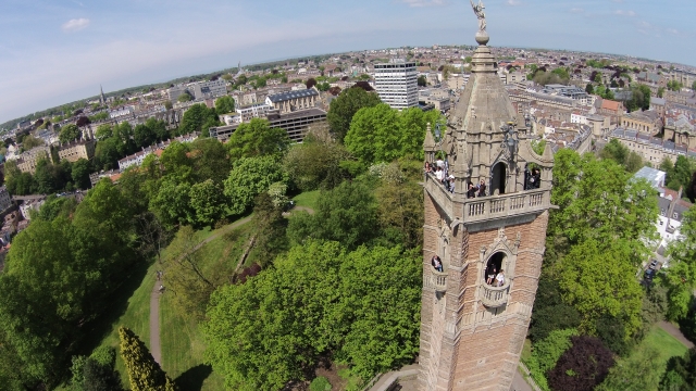  Foto aérea de la cima de Cabot Tower 