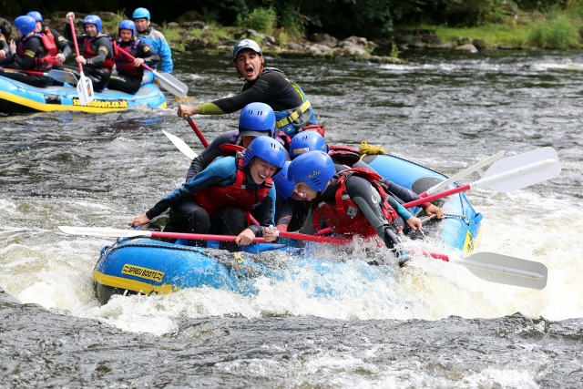 Rafting con niños 