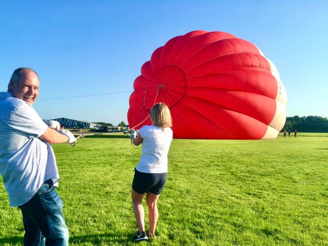 Preparando el globo 