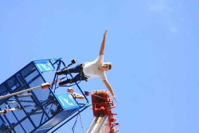 Disfruta de su sesión de bungee 