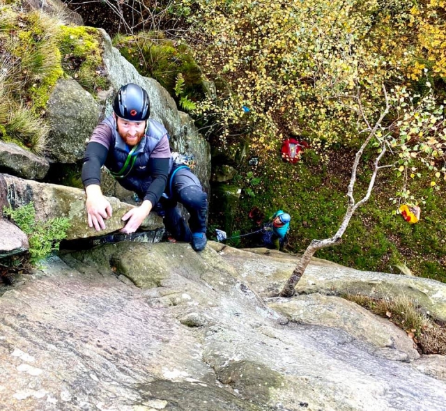 Sesiones de escalada en roca en Derbyshire 