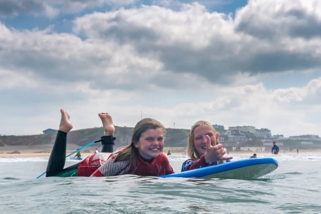 Compartiendo momentos de surf 