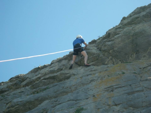 Escalada en roca en la península de Gower 