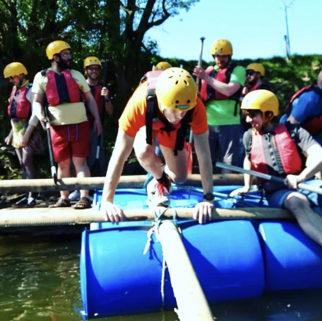 Sesiones de construcción de balsas en el valle de Wye
