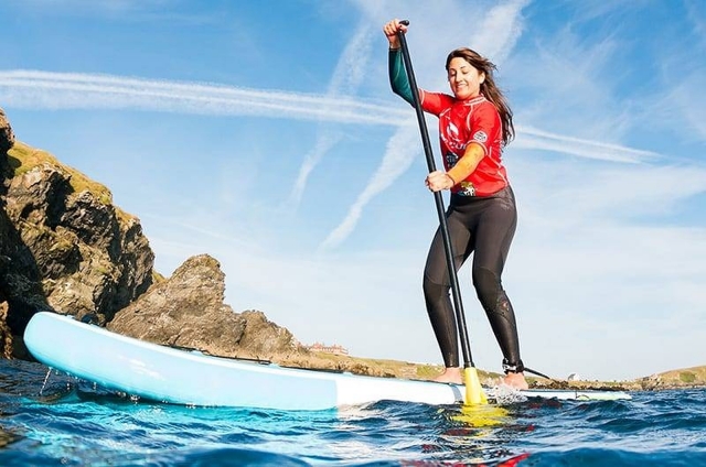 Participanle decidido en el paddleboard