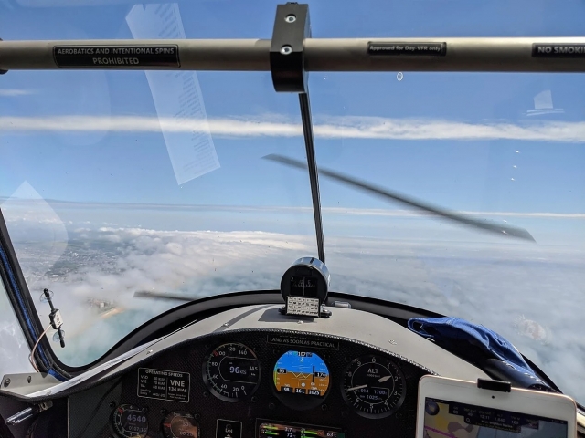  Vista desde el asiento del piloto 