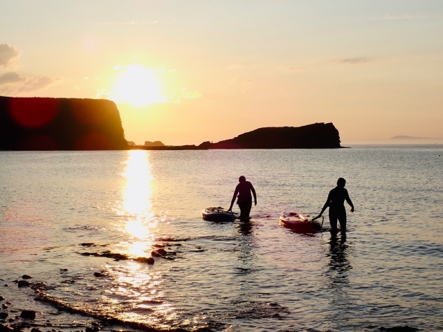 SUP al atardecer