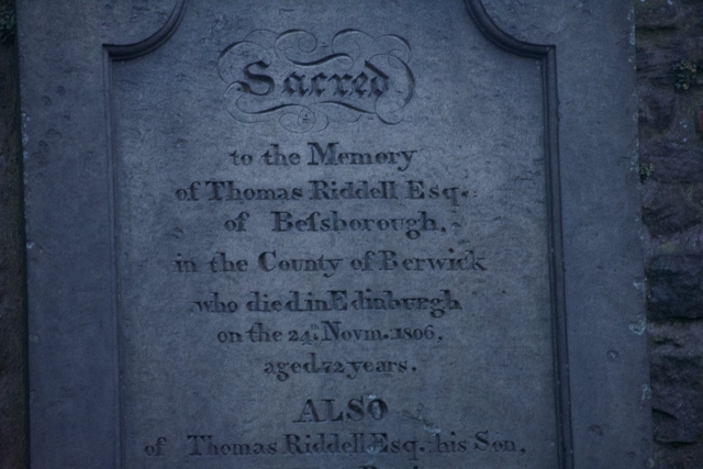  La tumba de Tom Riddell en Edimburgo 