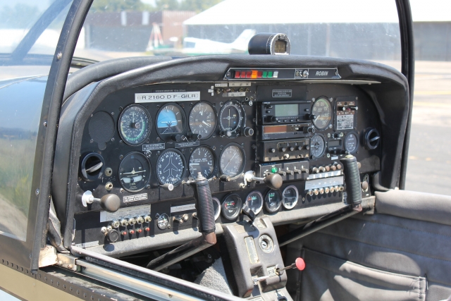  El panel de control del avión 