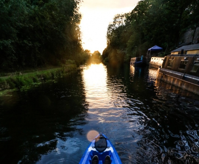  Puesta de sol sobre el río Soar 