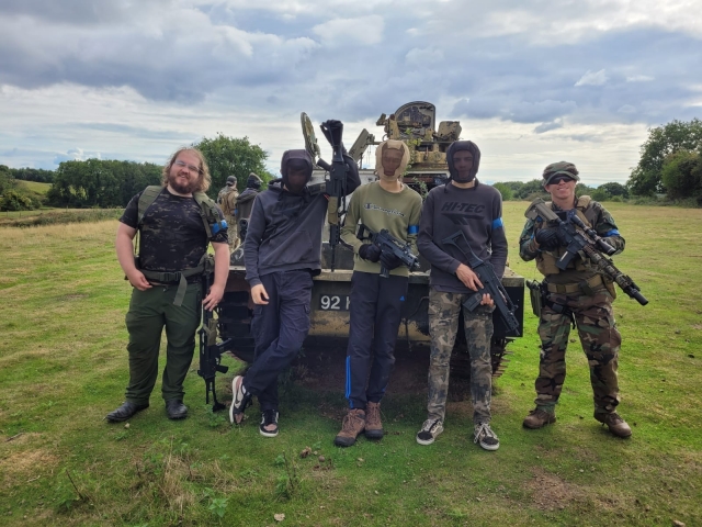  Deportes de combale en grupo en Caerwent 