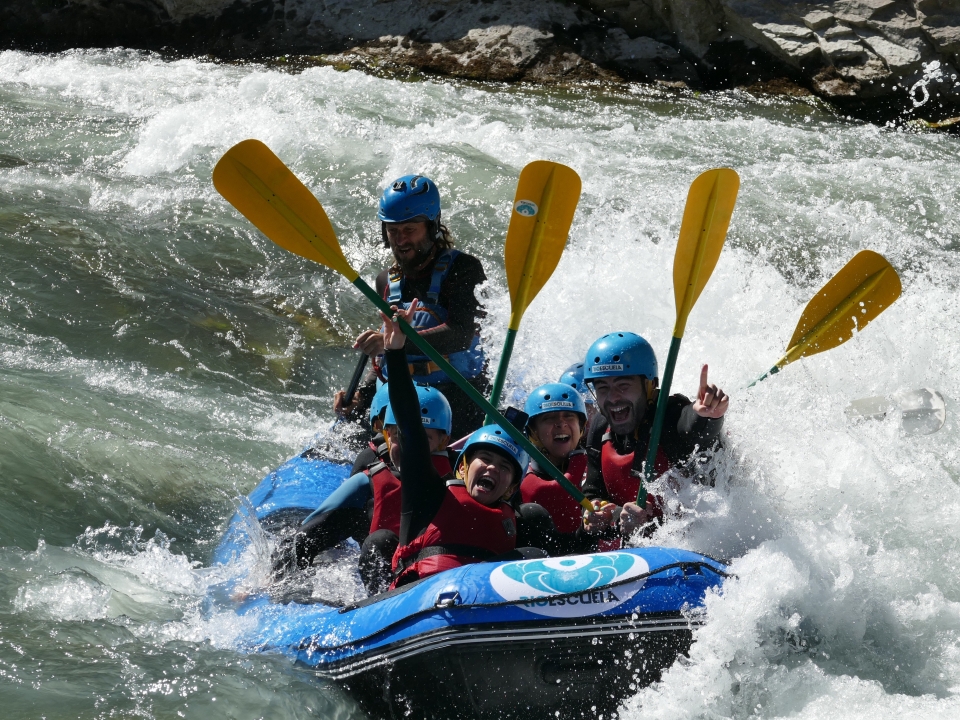 Rafting en familia