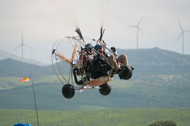Despegando con el paramotor