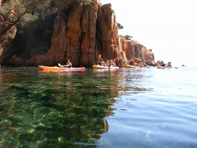 Kayaks en la Costa Brava